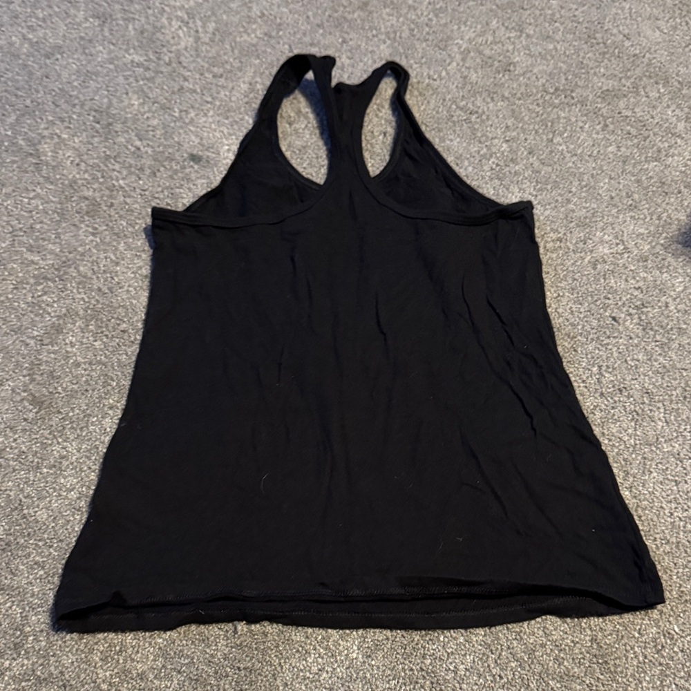 Nike Women's Black Tank Top with Red Swoosh - Picture 2 of 3